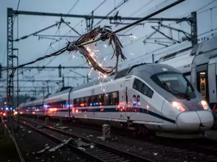 ICE-Stopp nach Oberleitungsbruch legt Bahnverkehr lahm - Foto: über boerse-global.de