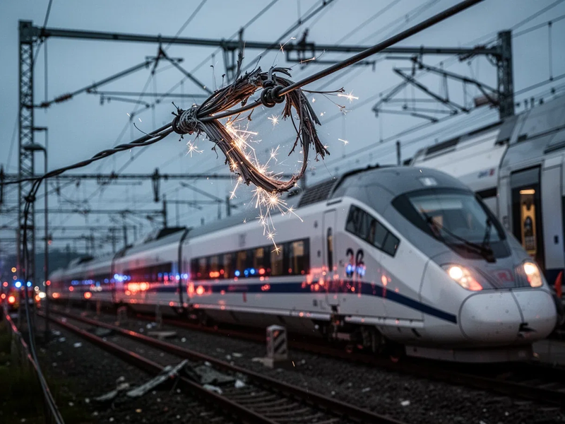 ICE-Stopp nach Oberleitungsbruch legt Bahnverkehr lahm - Foto: über boerse-global.de
