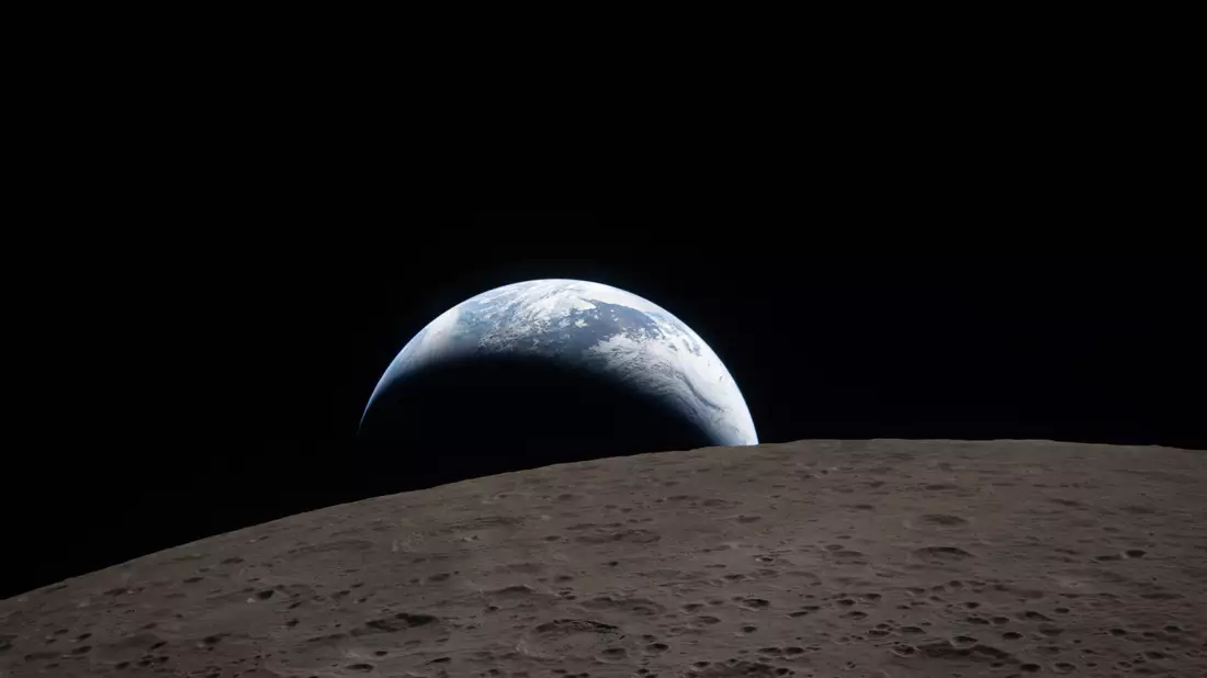 Diesen Blick auf die Erde hat die «Artemis 2»-Crew während ihres Mondfluges aufgenommen.  - Bild: Uncredited/NASA/AP/dpa