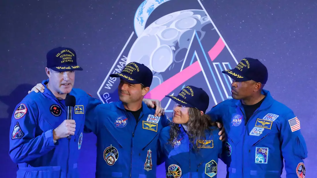 Die vier Astronauten wurden zurück in Houston gefeiert.  - Bild: Michael Wyke/AP/dpa