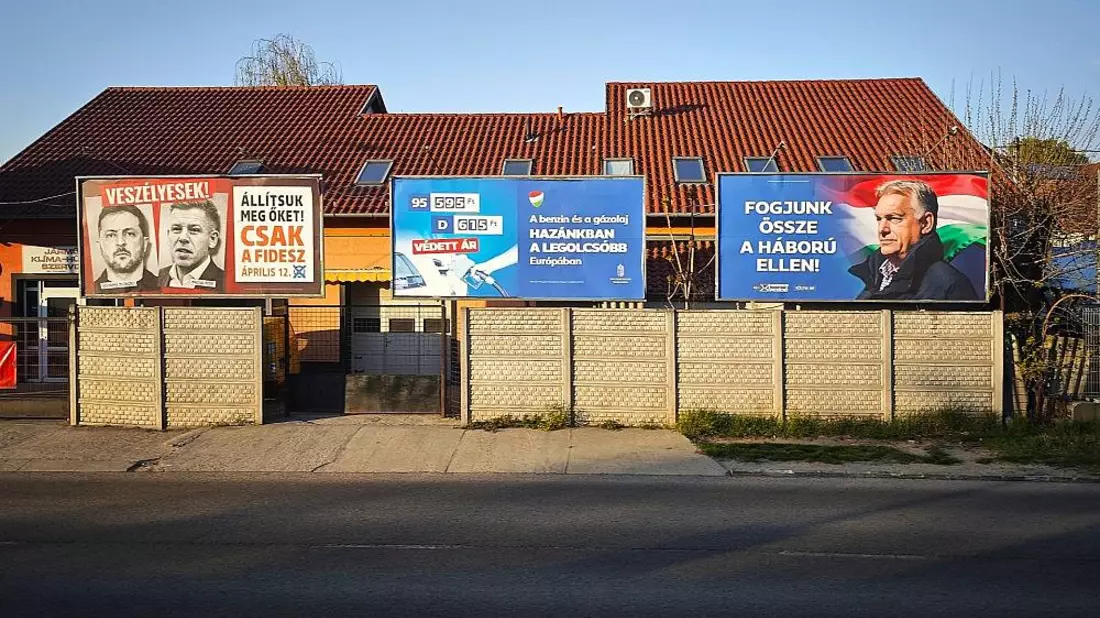 Wahlwerbung vor Parlamentswahl in Ungarn am 11.04.2026 - Bild: via dts Nachrichtenagentur