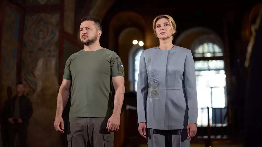 Der ukrainsche Präsident Wolodymyr Selenskyj und seine Frau Olena würdigten zum orthodoxen Osterfest die Standhaftigkeit ihrer Landsleute im Kampf gegen den russischen Angriffskrieg. (Archivbild) - Bild: Präsidialamt der Ukraine/ZUMA Wire/dpa