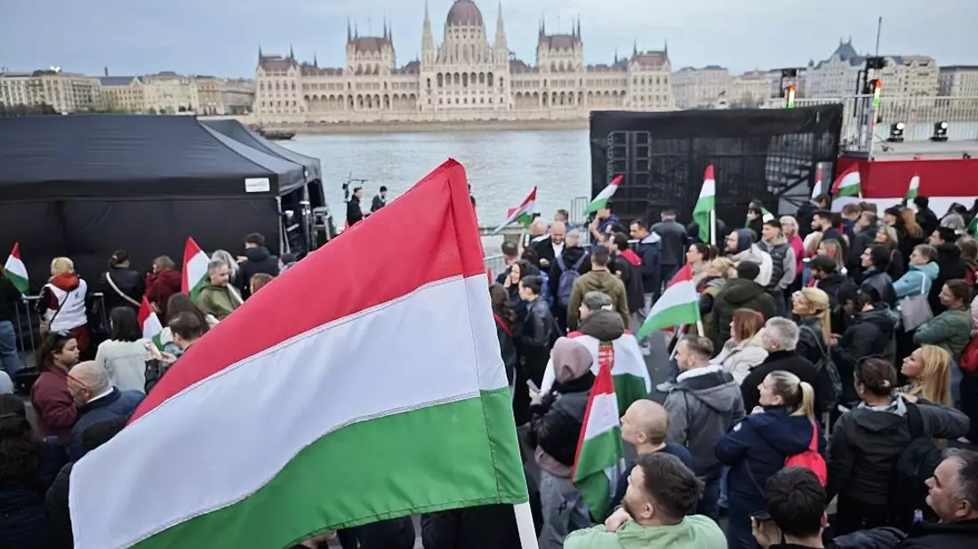 Tisza-Wahlparty am 12.04.2026 - Bild: via dts Nachrichtenagentur