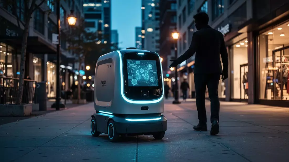 Serve Robotics: KI-Roboter Maggie plaudert auf dem Gehweg - Bild: über boerse-global.de
