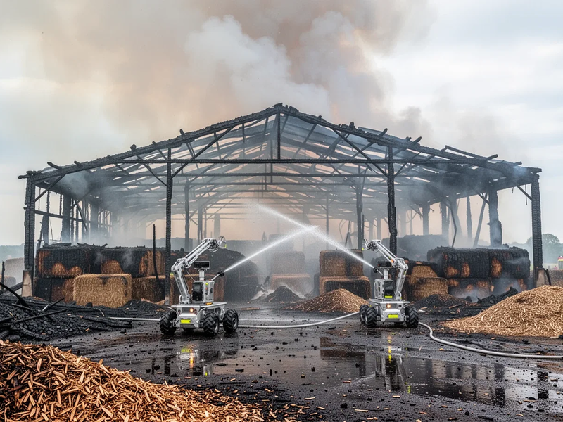 Großbrand in Losheim: Feuerwehr kämpft gegen lodernde Strohballen - Foto: über boerse-global.de