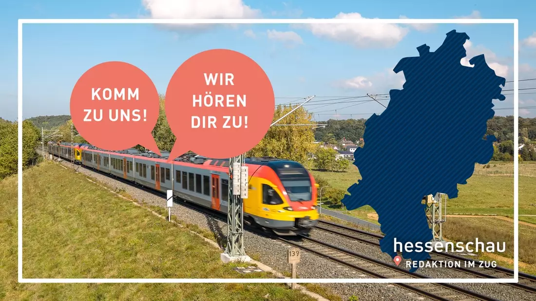 hessenschau-Pop-up-Redaktion fährt im Zug durch Hessen - Bild: presseportal.de