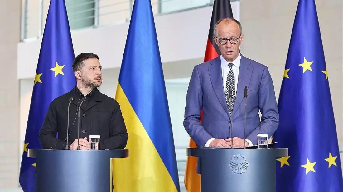 Wolodymyr Selenskyj und Friedrich Merz am 14.04.2026 - Bild: via dts Nachrichtenagentur