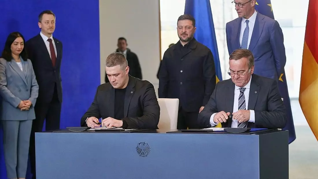 Unterzeichnung von deutsch-ukrainischem Absichtsabkommen am 14.04.2026 - Bild: via dts Nachrichtenagentur
