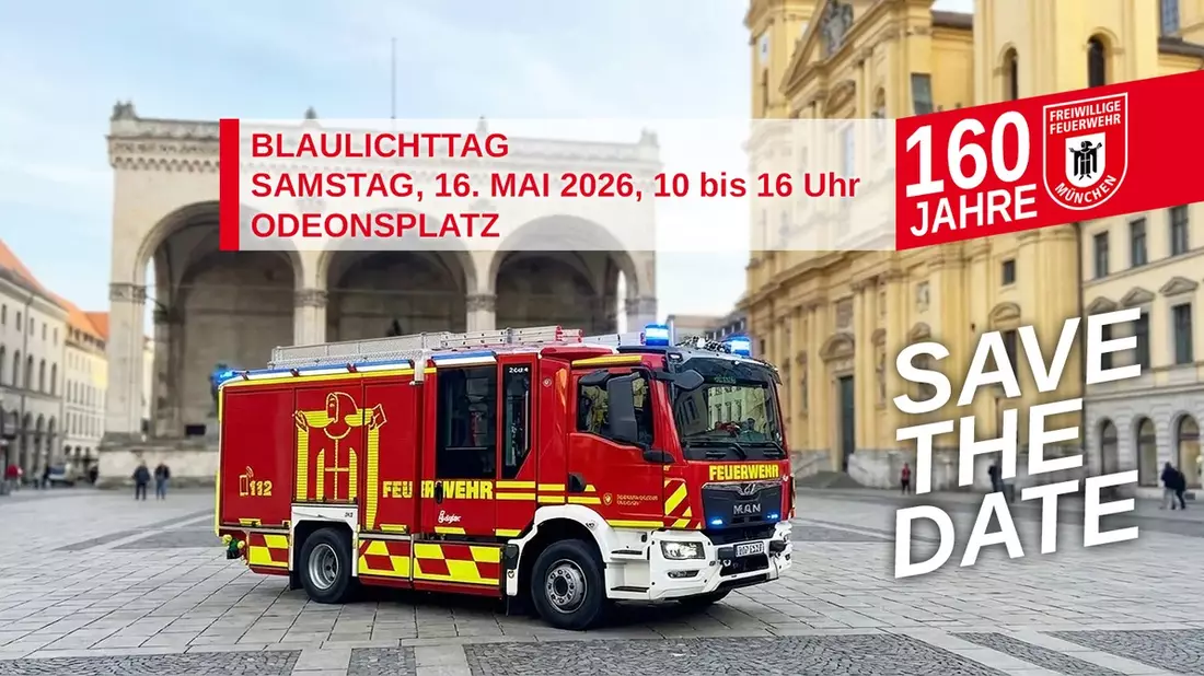 FW-M: 160 Jahre Freiwillige Feuerwehr München: Großer Blaulichttag auf dem Odeonsplatz (Maxvorstadt) - Bild: presseportal.de