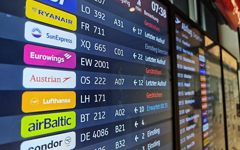 Flugstreichungen wegen Lufthansa-Piloten-Streik am 13.04.2026 - Foto: via dts Nachrichtenagentur Flugstreichungen wegen Lufthansa-Piloten-Streik am 13.04.2026 - Foto: via dts Nachrichtenagentur