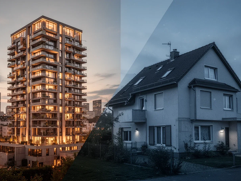 Immobilienmarkt 2026: Wohnungen steigen, Häuser fallen - Foto: über boerse-global.de