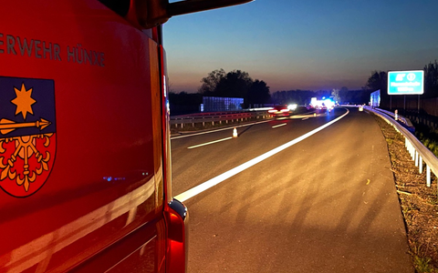 FW Hünxe: Unterstützung für den Rettungsdienst auf der BAB 3 - Foto: presseportal.de