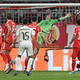 Dran mit der Hand - und doch ist der Ball drin: Manuel Neuer ist hilflos beim 1:2. - Foto: Sven Hoppe/dpa