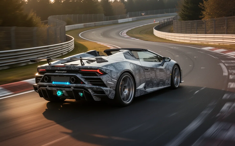 Lamborghini Temerario Spyder: Hybrid-Erlkönig dreht auf der Nordschleife Runden - Foto: über boerse-global.de Lamborghini Temerario Spyder: Hybrid-Erlkönig dreht auf der Nordschleife Runden - Foto: über boerse-global.de
