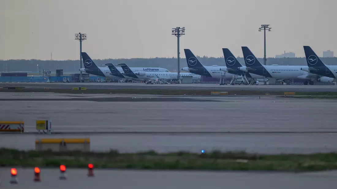 Stillstand bei Lufthansa in Frankfurt. - Bild: Hannes P. Albert/dpa