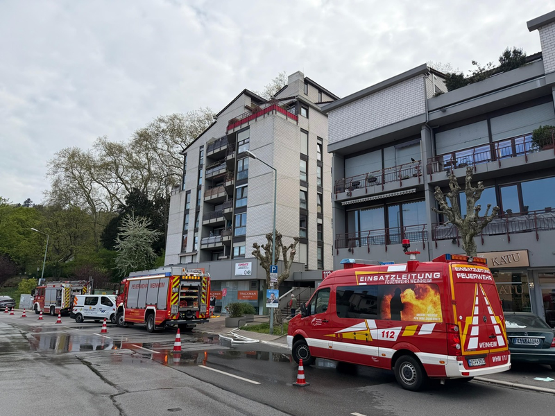 FW Weinheim: Feuerwehr Weinheim im Einsatz bei Wasserschaden in der Grundelbachstraße - Foto: presseportal.de