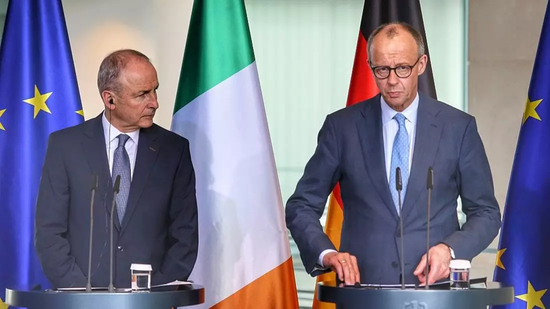Micheál Martin und Friedrich Merz am 16.04.2026 - Bild: via dts Nachrichtenagentur