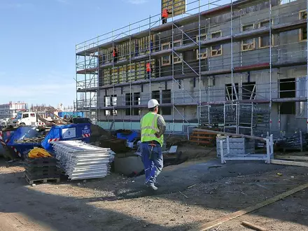 Bauarbeiter auf Baustelle (Archiv) - Foto: via dts Nachrichtenagentur
