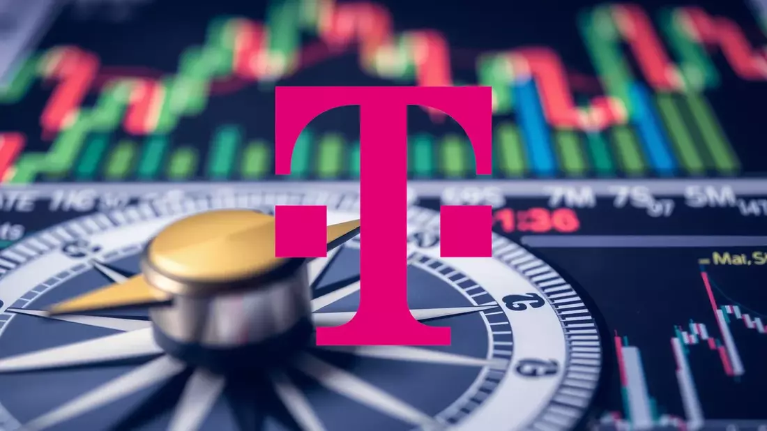 Deutsche Telekom Stock Hovers at Critical Technical Juncture Illustration mit AI erstellt übermittelt durch boerse-global.de