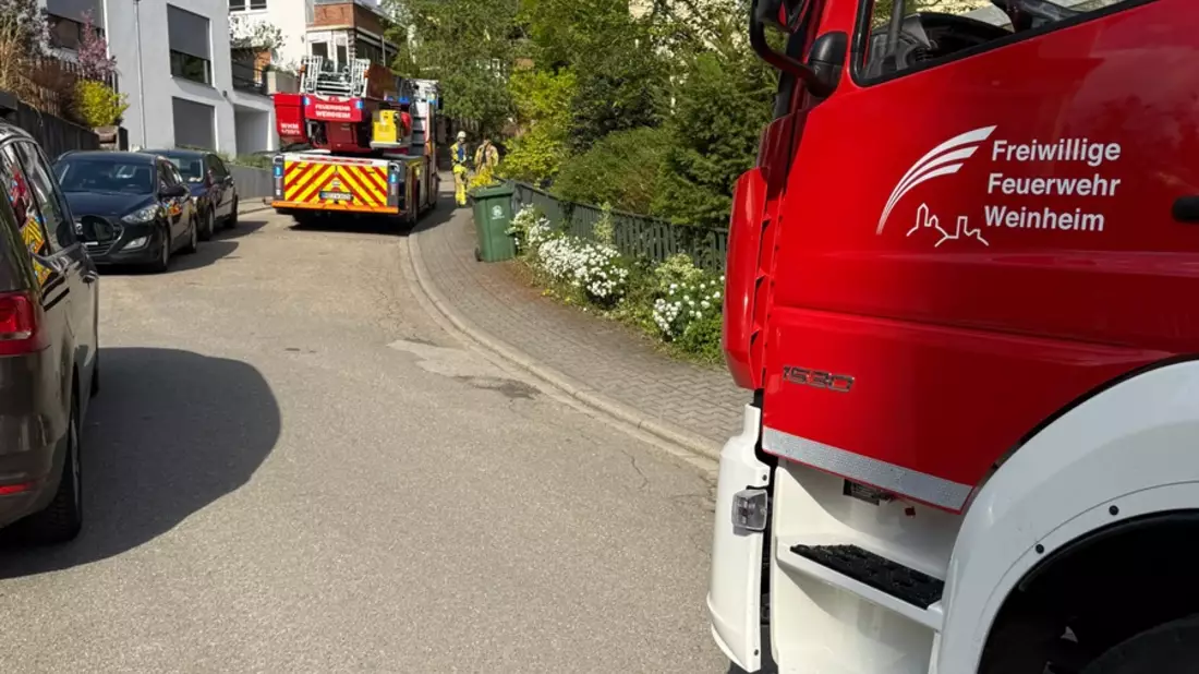 FW Weinheim: Weinheimer Feuerwehr im Einsatz - Bild: presseportal.de