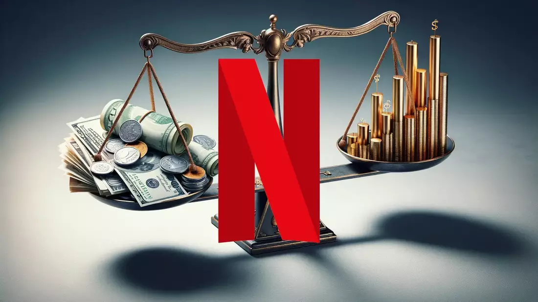 Netflix's Guidance Shock and Founder's Exit Trigger 10% Sell-Off Illustration mit AI erstellt übermittelt durch boerse-global.de