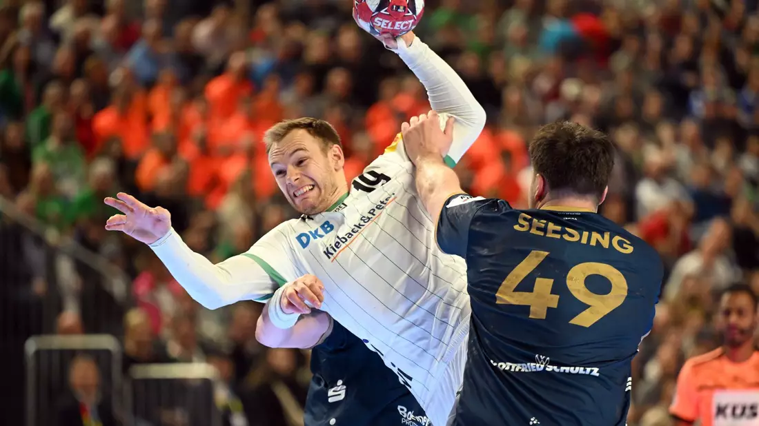 Gehörte zu Berlins Besten: Welthandballer Mathias Gidsel. - Bild: Federico Gambarini/dpa