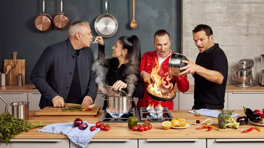 Alexander Herrmann Elif Oskan Tim Raue Steffen Henssler The Taste - Bild: Joyn/Marina Geckeler, presseportal.de