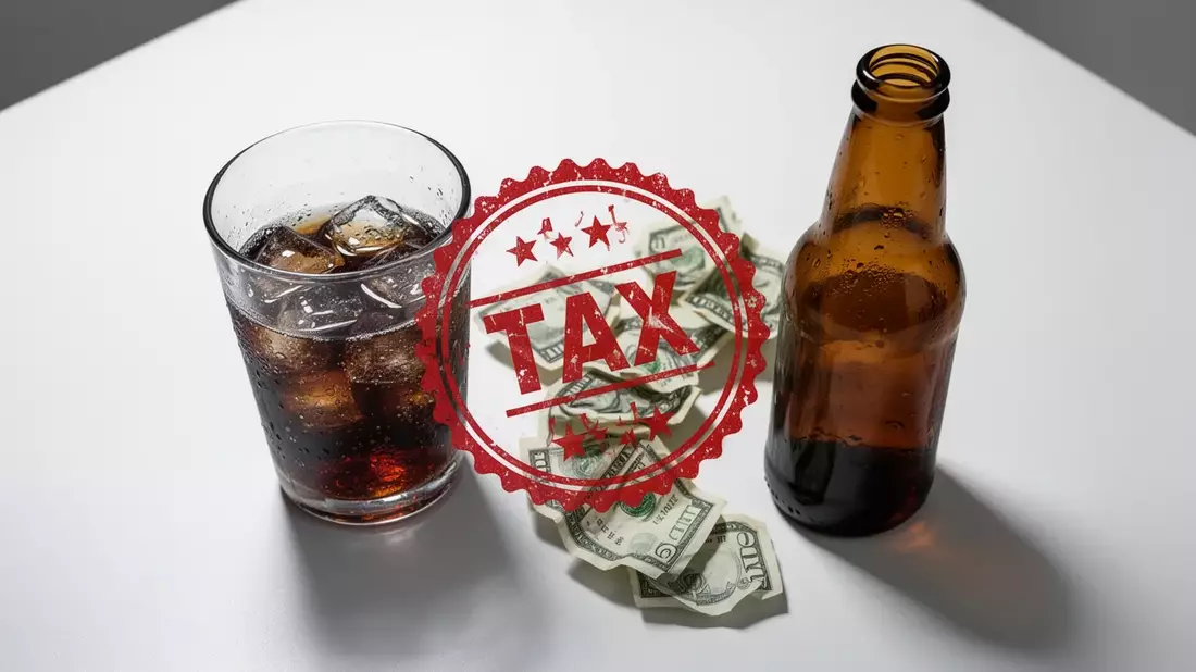 WHO fordert weltweit höhere Steuern auf Zucker und Alkohol Illustration mit AI erstellt übermittelt durch boerse-global.de