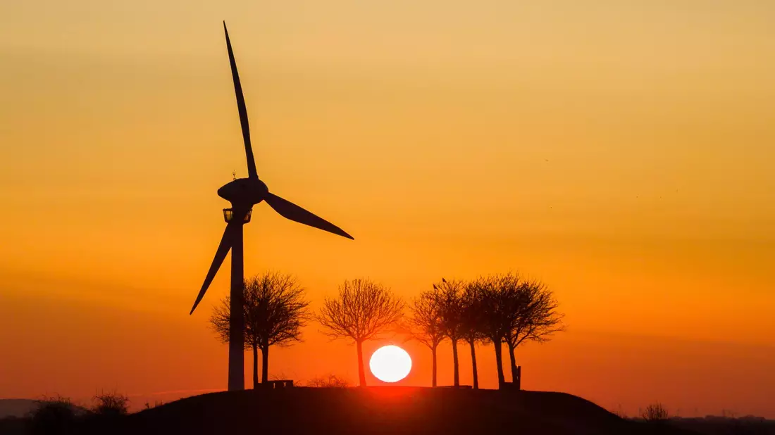 Der Umstieg von fossilen auf erneuerbare Energien ist ein Thema beim Petersberger Klimadialog. (Archivbild) - Bild: Julian Stratenschulte/dpa
