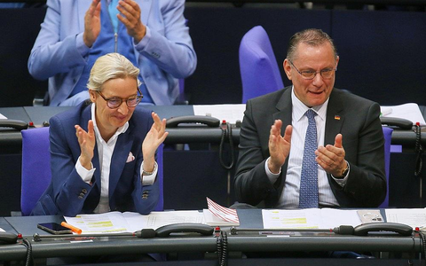 Alice Weidel und Tino Chrupalla (Archiv) - Foto: via dts Nachrichtenagentur