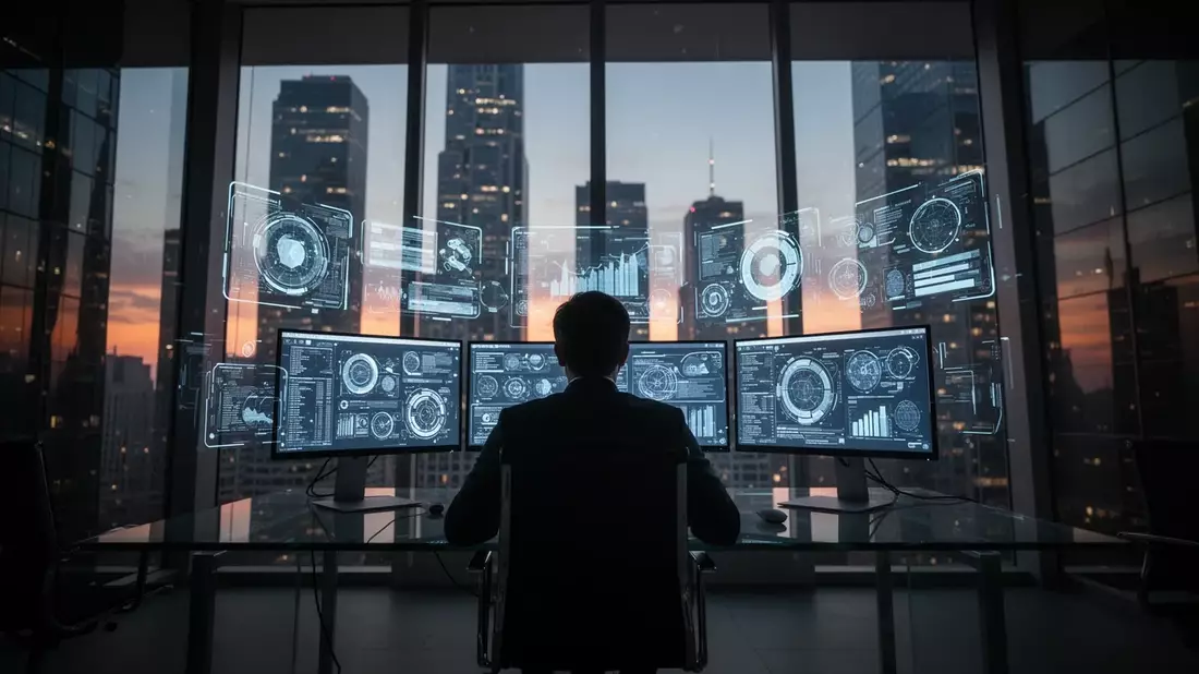 KI spart Managern Zeit – doch die Arbeit explodiert Illustration mit AI erstellt übermittelt durch boerse-global.de