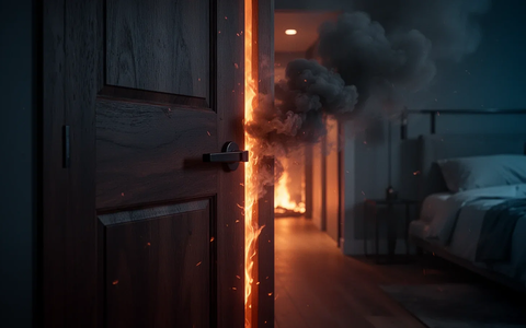 Schlafzimmertür schließt: Einfacher Trick rettet Leben bei Wohnungsbrand - Foto: über boerse-global.de