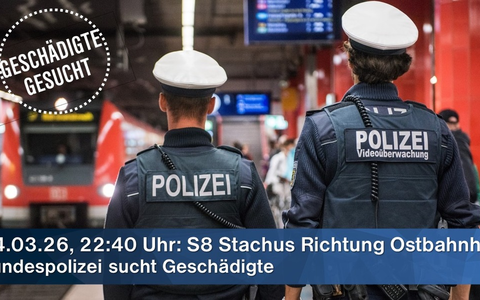 Bundespolizeidirektion München: Nach Sexualdelikten im Bahnbereich / Tatverdächtige gestellt - Zeugen gesucht - Foto: presseportal.de
