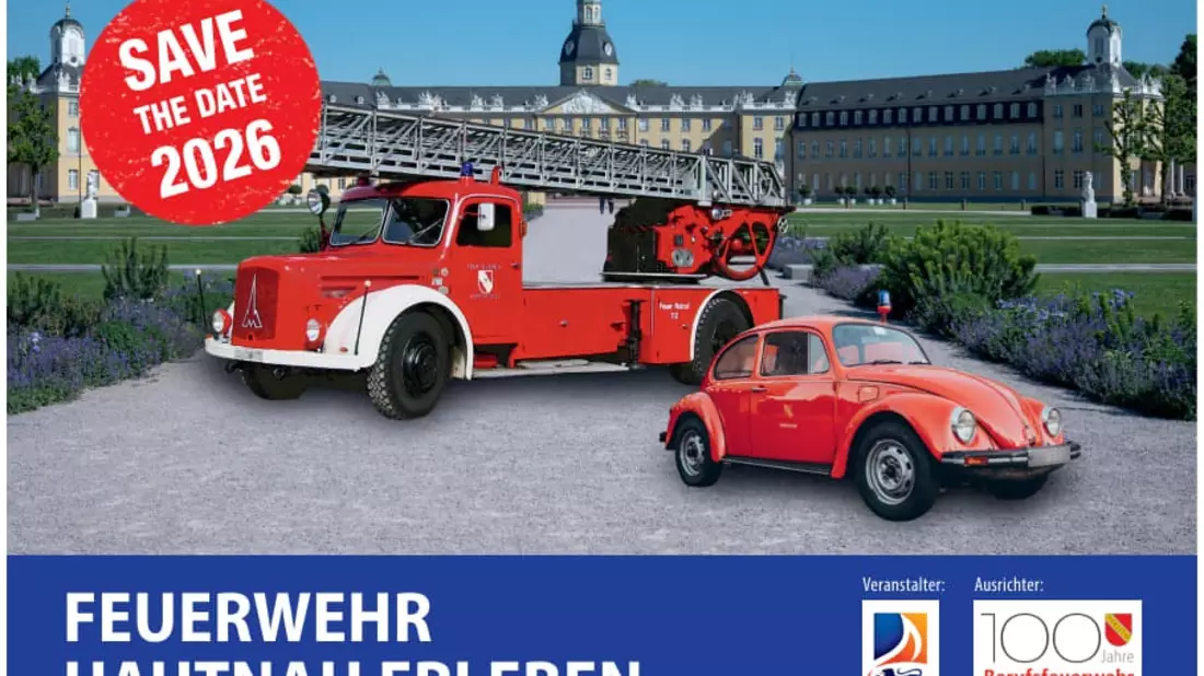 FWV BW: 12. Landesfeuerwehr-Oldtimertreffen, 34. Wettbewerb für Handdruck-Feuerspritzen und Landesflorians-Gottesdienst in Karlsruhe Erleben Sie am 26. April Feuerwehrgeschichte hautnah! - Bild: presseportal.de