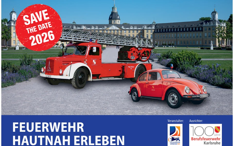 FWV BW: 12. Landesfeuerwehr-Oldtimertreffen, 34. Wettbewerb für Handdruck-Feuerspritzen und Landesflorians-Gottesdienst in Karlsruhe Erleben Sie am 26. April Feuerwehrgeschichte hautnah! - Foto: presseportal.de
