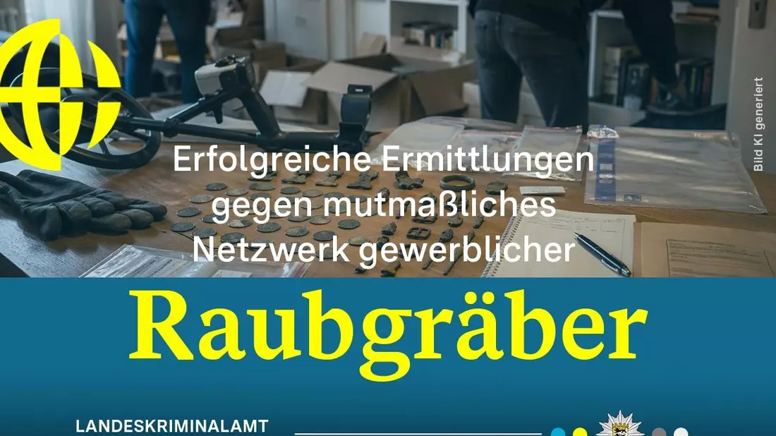 LKA-BW: Ermittlungen wegen Kulturgutkriminalität - Ermittlungsbehörden sind einem mutmaßlichen Netzwerk gewerbsmäßiger Raubgräber auf der Spur - Bild: presseportal.de