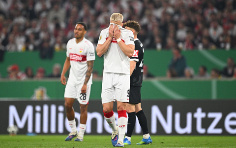 Die Stuttgarter konnten mit der ersten Hälfte nicht zufrieden sein. - Foto: Tom Weller/dpa