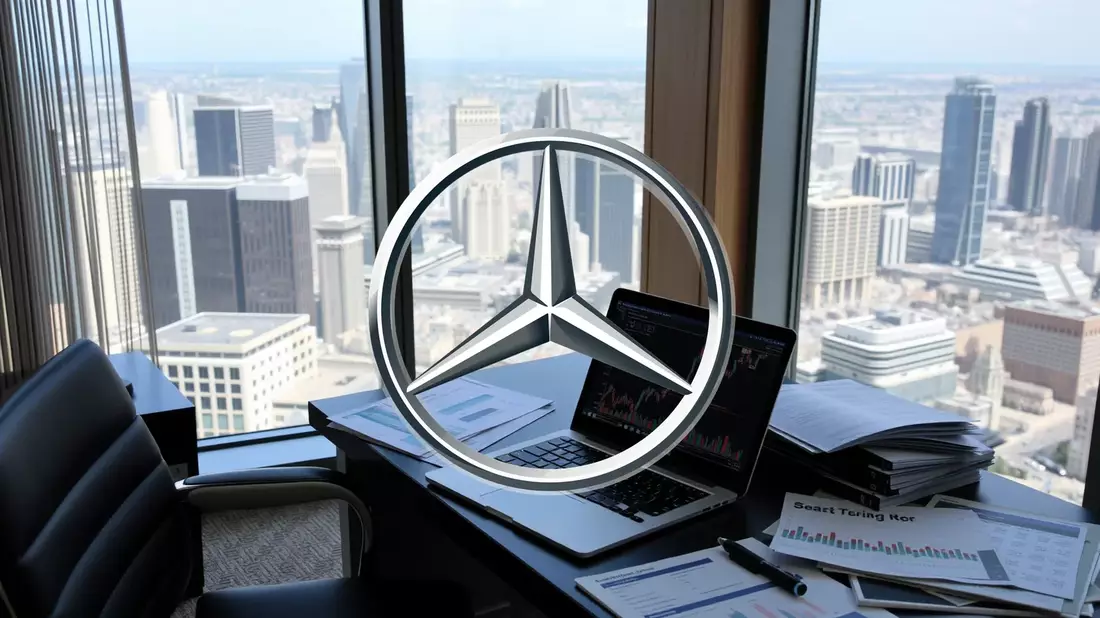 Mercedes-Benz Stock at a Crossroads as China Woes Deepen and Technical Signals Flash Red Illustration mit AI erstellt übermittelt durch boerse-global.de