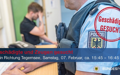 Bundespolizeidirektion München: Sexuelle Belästigung in Regionalbahn - Tatverdächtiger dank Videoauswertung identifiziert / Bundespolizei sucht Geschädigte - Foto: presseportal.de