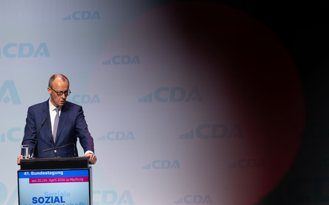 Auch an den Koalitionspartner wendet sich der Kanzler bei der CDA-Tagung. - Foto: Florian Wiegand/dpa