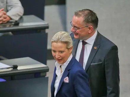 Alice Weidel und Tino Chrupalla (Archiv) - Foto: via dts Nachrichtenagentur