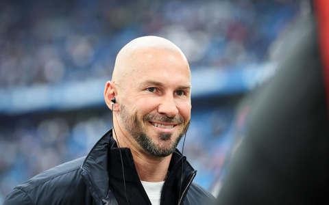 Hatte gut lachen: Hoffenheims Trainer Christian Ilzer.  - Foto: Christian Charisius/dpa