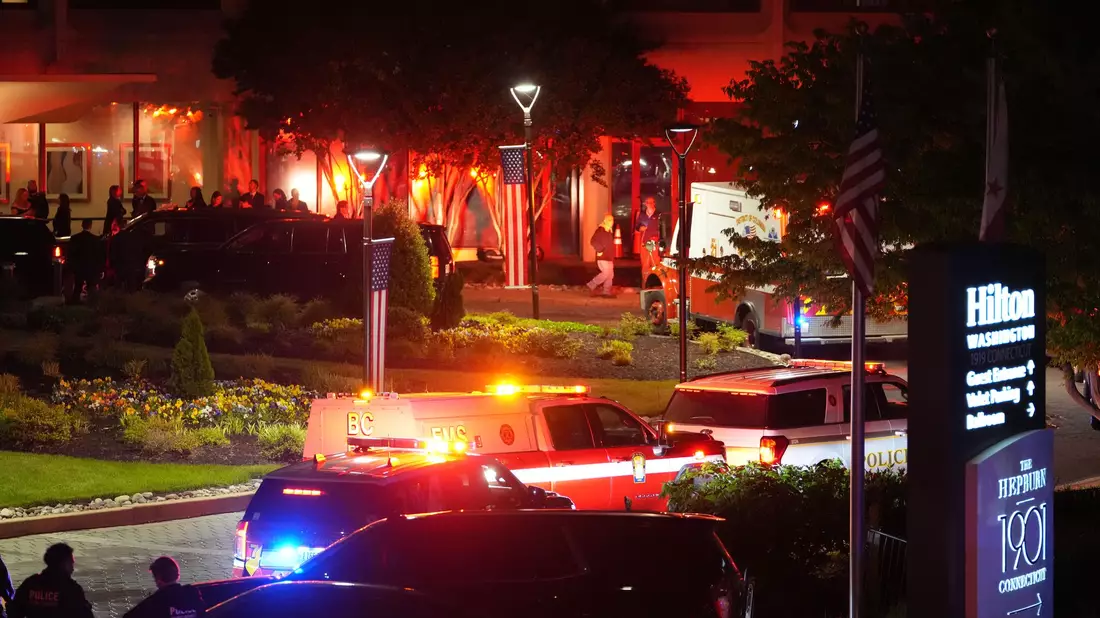 Die Sicherheitskräfte waren mit einem Großaufgebot vor Ort. - Bild: Allison Robbert/AP/dpa
