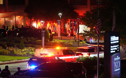 Die Sicherheitskräfte waren mit einem Großaufgebot vor Ort. - Foto: Allison Robbert/AP/dpa