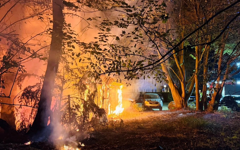FW-E: Brand eines Unterstandes in Burgaltendorf - mehrere Gasflaschen geborgen - Foto: presseportal.de