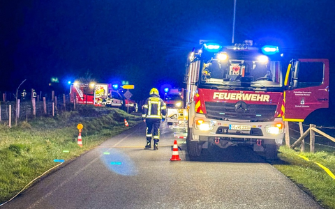 FW Wenden: Verkehrsunfall mit eingeklemmter Person: Einsatz der Drohneneinheit der Feuerwehr Wenden - Foto: presseportal.de