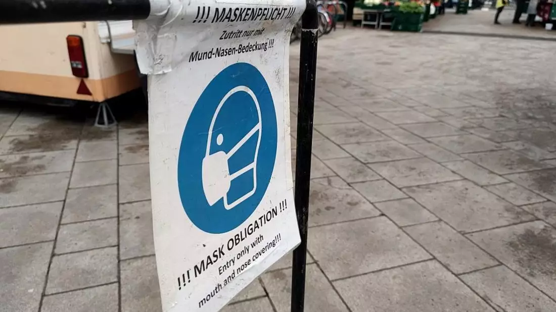 Maskenpflicht auf einem Wochenmarkt (Archiv) - Bild: via dts Nachrichtenagentur
