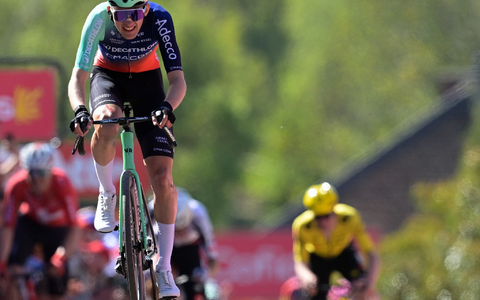 Paul Seixas bei seinem Sieg beim Flèche Wallonne. (Archivbild) - Foto: David Pintens/Belga/dpa