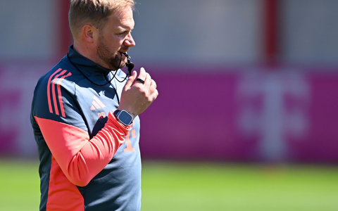 Kompany-Vertreter Danks gab energische Kommandos beim Abschlusstraining. - Foto: Sven Hoppe/dpa