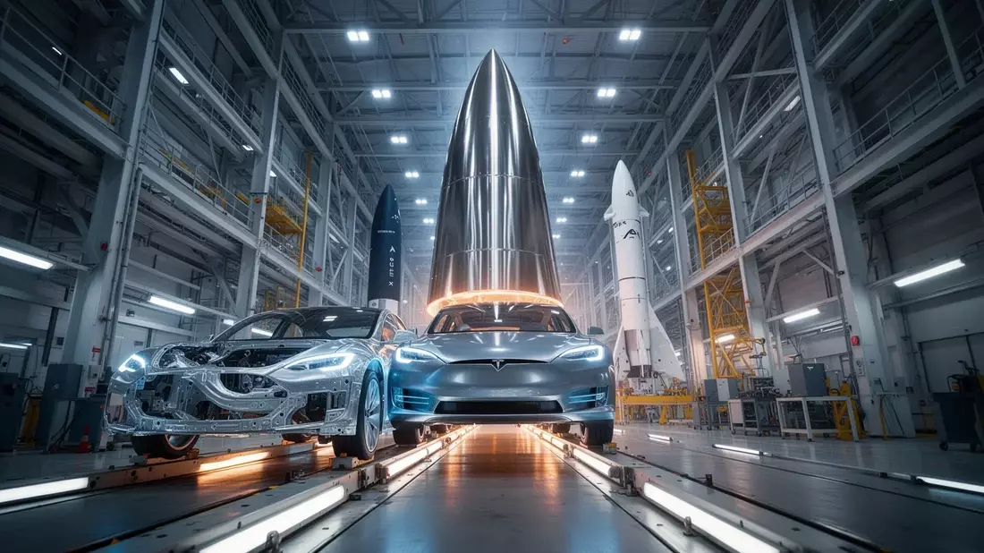 Tesla: 80–90% Merger-Chance mit SpaceX bis 2027 - Bild: über boerse-global.de
